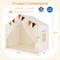 Fabric Large Toddler Playhouse Tent with Door, Curtains, and Windows